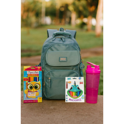 KIT MORRAL ESCOLAR AZUL CLARO