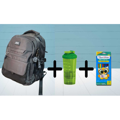 KIT MORRAL ESCOLAR GRIS