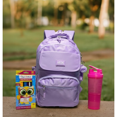 KIT MORRAL ESCOLAR LILA